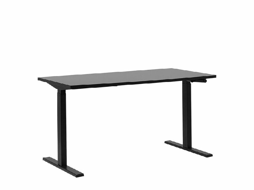 Psací stůl UPPER II (160 x 72 cm) (MDF) (černá) (manuálně nastavitelný)