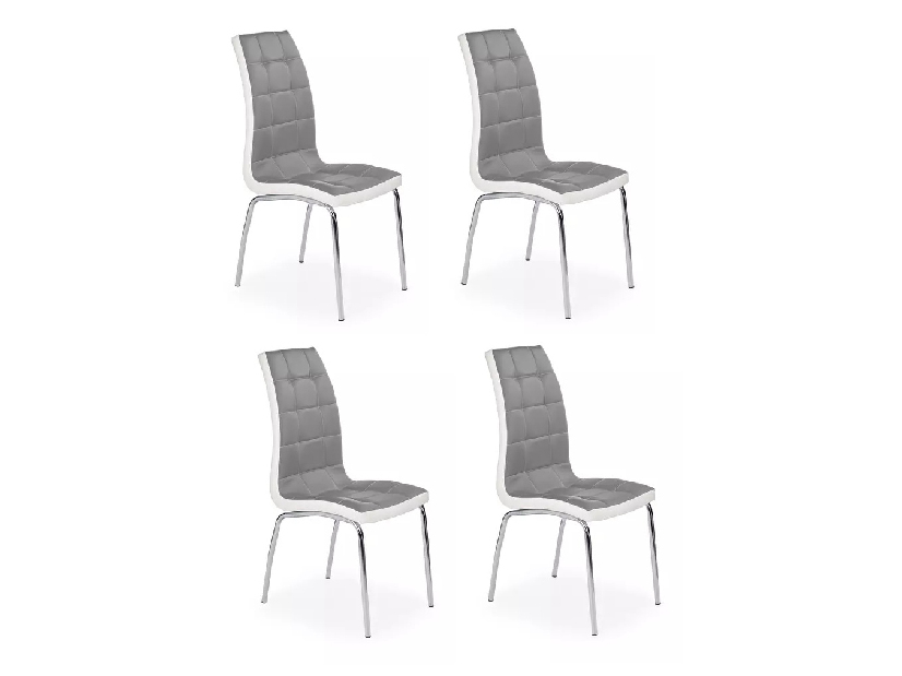 Set 2 ks. jídelních židlí Adis (šedá + bílá) *výprodej