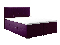 Manželská postel Boxspring 160 cm Carla (fialová)(s úložným prostorem)
