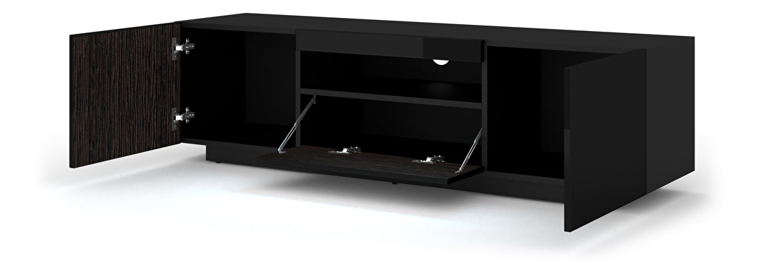 TV stolek/skříňka Aurinko 150 (lesklá černá)