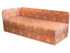 Jednolůžková postel (válenda) 80 cm Eda 4/1 (s molitanovou matrací) (L)