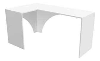 Rohový PC stolek Uhlominn (bílá)