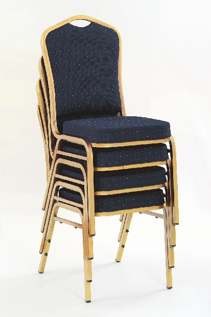Jídelní židle K66 zlatá + modrá