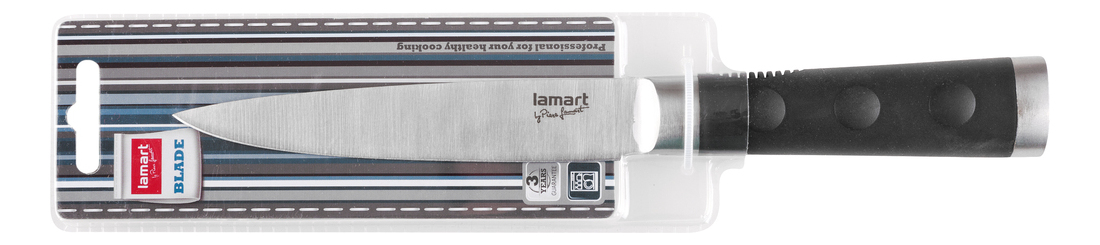 Kuchyňský nůž Lamart Soft 12,5cm (černá/nerez)