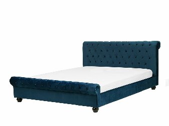 Manželská postel 180 cm ARCHON (s roštem) (modrá)