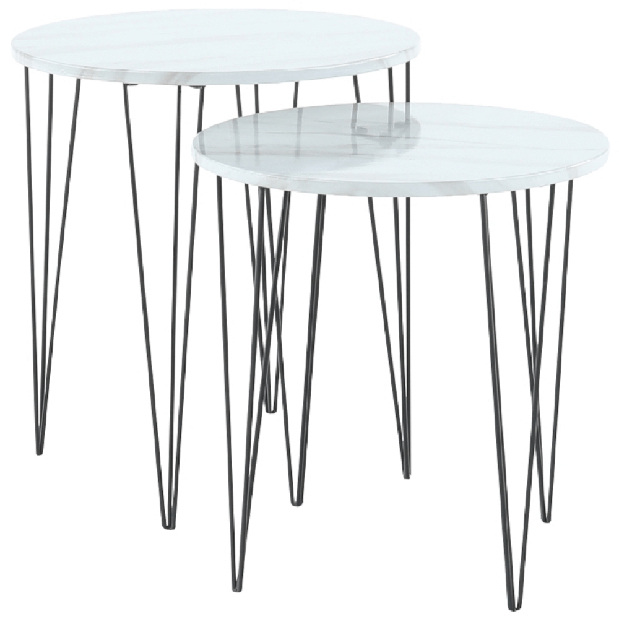 Konferenční stolek Paros (bílá) (2 ks.)
