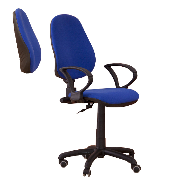 Kancelářská židle Polo 50 modrá (s područkami)