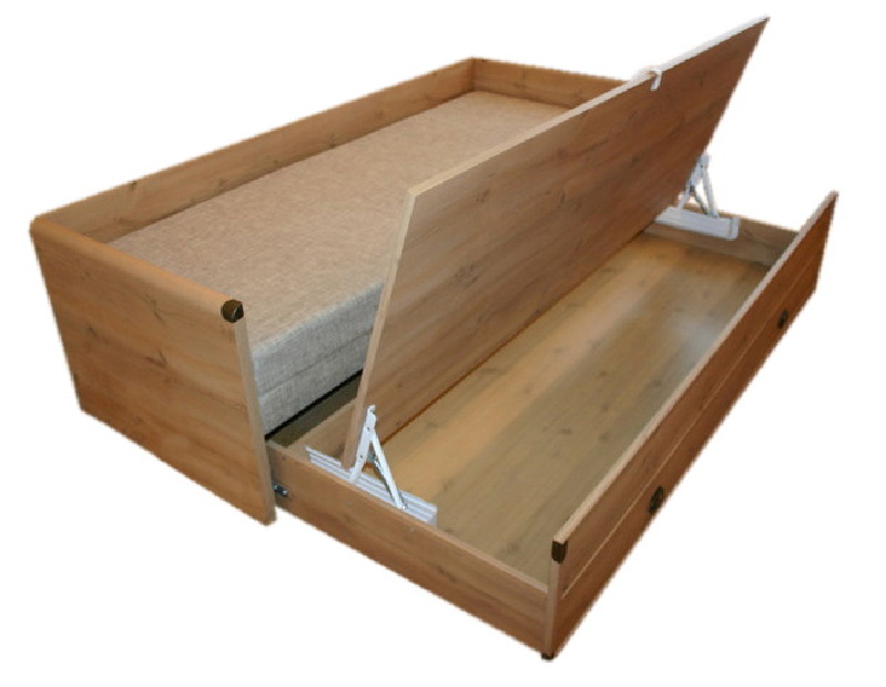 Rozkládací postel 80 až 160 cm BRW INDIANA JLOZ 80/160 (Borovice antická)