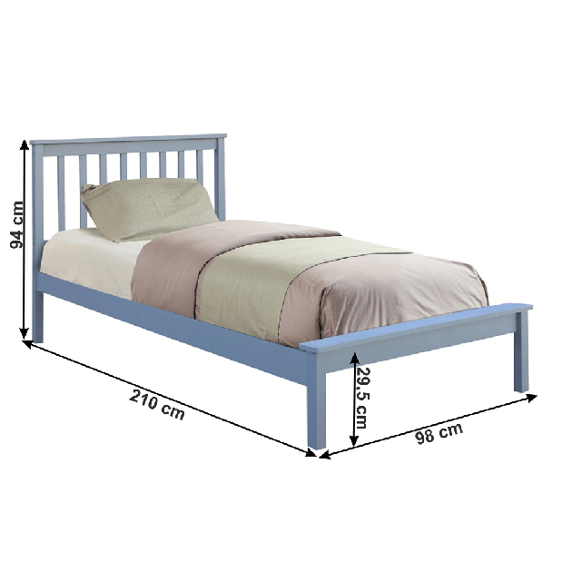 Jednolůžková postel 90 cm Many (s roštem)