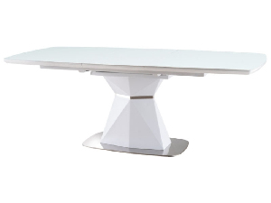 Rozkládací jídelní stůl 160-210 cm Cecelia (bílá + bílá) (pro 8 a více osob)