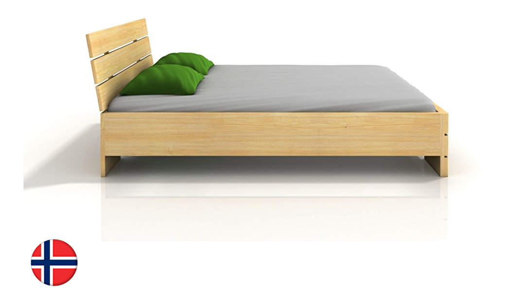 Manželská postel 180 cm Naturlig Lorenskog High (borovice) (s roštem) *výprodej