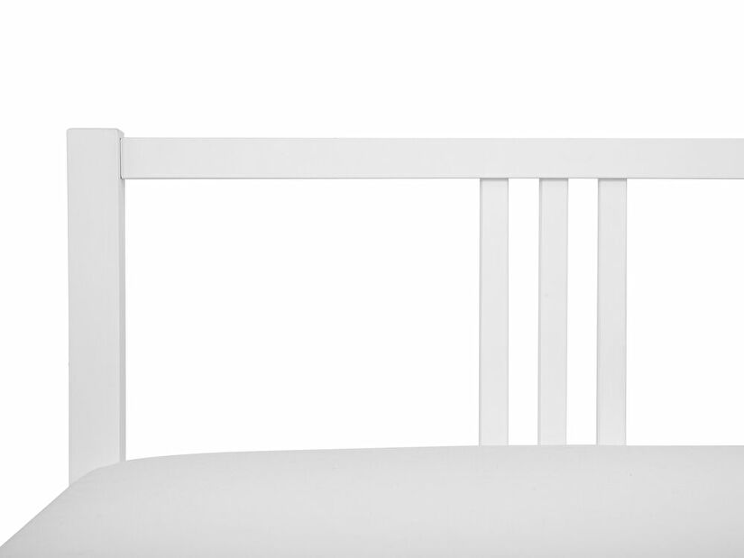 Manželská postel 140 cm VALLES (s roštem) (bílá)