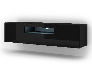 TV stolek/skříňka Aurora (černý lesk)