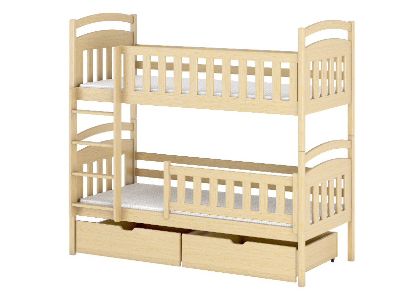Dětská postel 80 cm Penny (s roštem a úl. prostorem) (borovice)