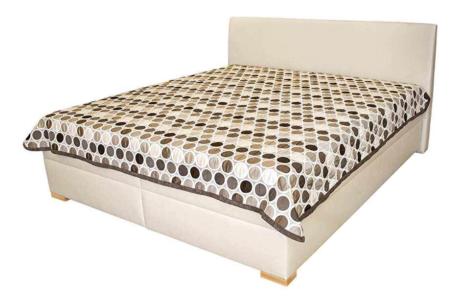 Manželská postel 180 cm Benab Toscana (s rošty, matracemi VISCO PLUS a přehozem)
