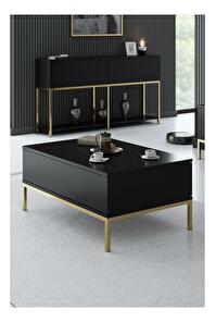 Konferenční stolek Lurde (černá + zlatá)