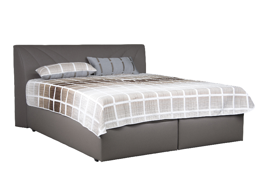 Manželská postel 180 cm Blanář Velvet (šedá) (s roštem a matrací)