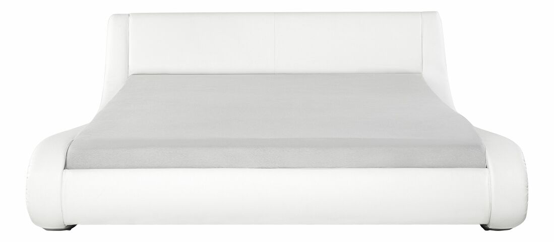 Manželská postel 140 cm AVENUE (s roštem) (bílá)