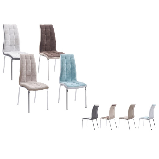 Set 4 ks. jídelních židlí Gerda new (tmavě šedá + bílá) *výprodej