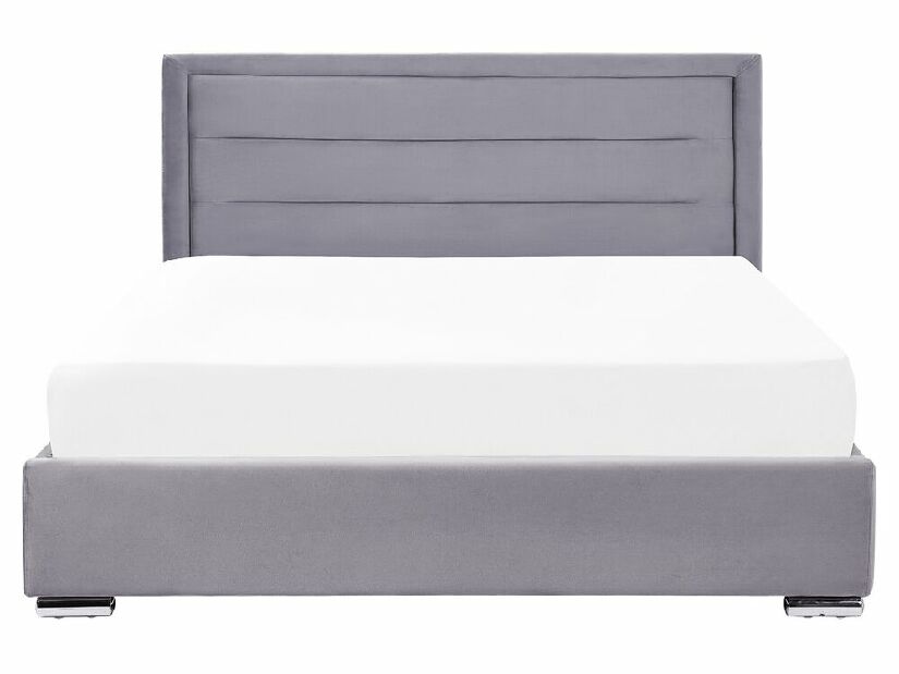 Manželská postel 160 cm Ruthine (šedá) (s roštem a úložným prostorem)