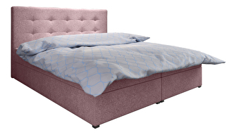 Manželská postel Boxspring 180 cm Fade 1 Comfort (růžová) (s matrací a úložným prostorem)