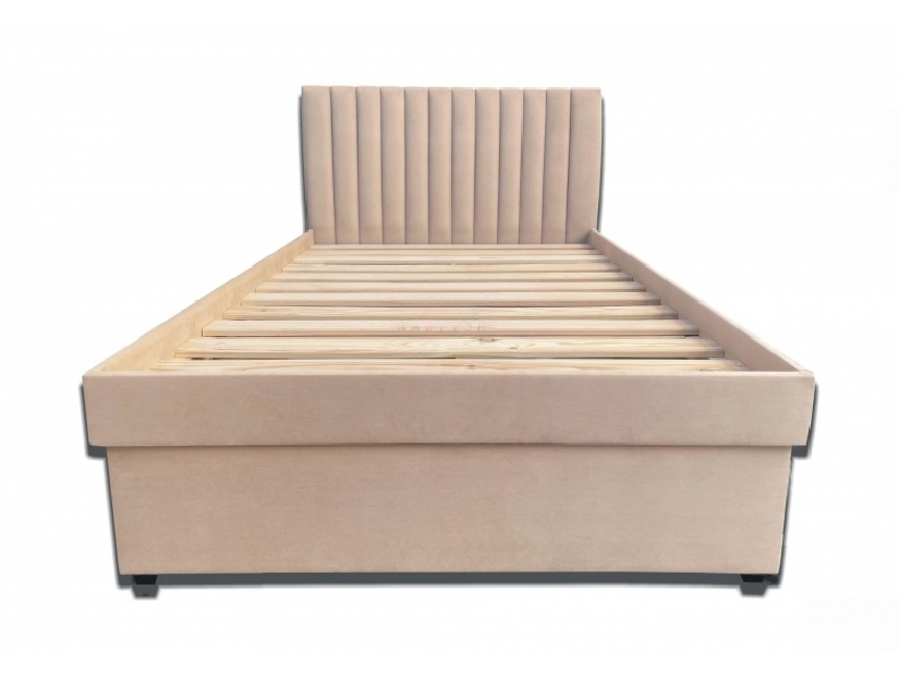 Manželská postel 120 cm Peissa (béžová) (bez matrace) (s roštem dřevěným laťkovým) *výprodej