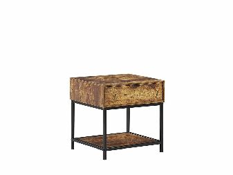 Příruční stolek BORRGA (tmavé dřevo)