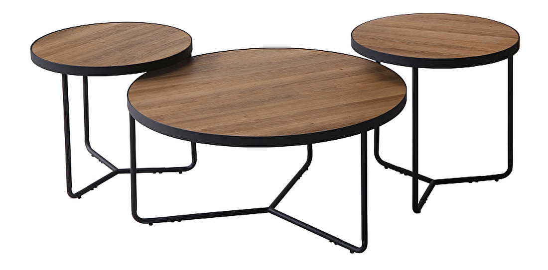 Konferenční stolek Dania (ořech + černá)