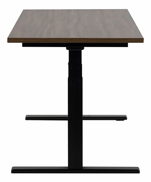 Psací stůl UPPER II (180 x 80 cm) (MDF) (tmavé dřevo) (manuálně nastavitelný)