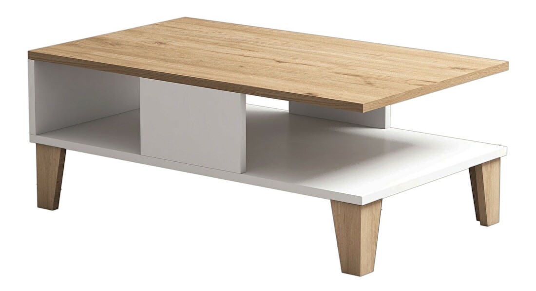 Konferenční stolek Sumy (dub + bílá)