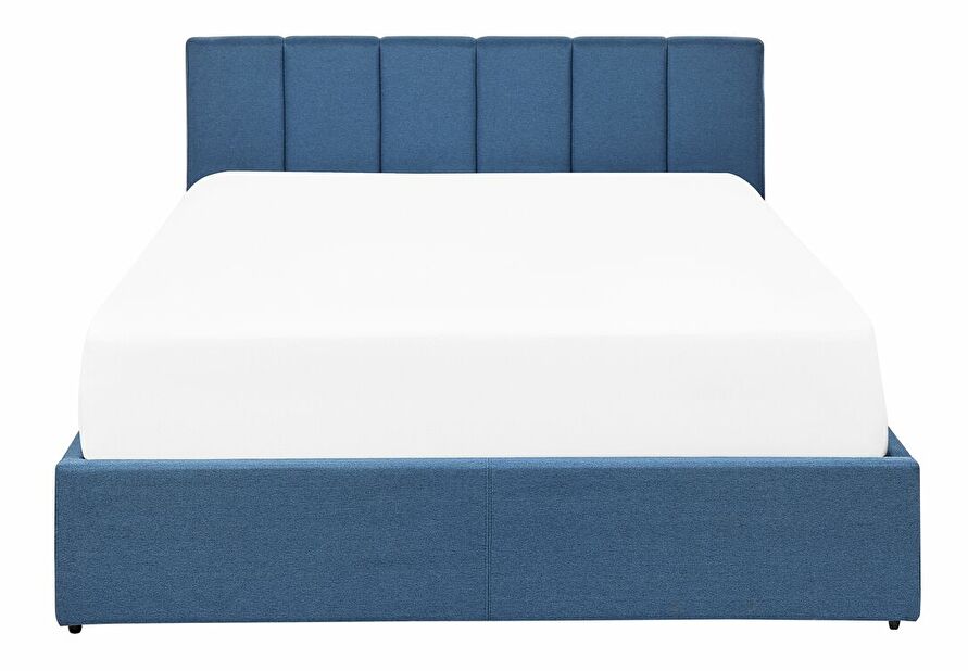 Manželská postel 140 cm Dabria (modrá) (s roštem) (s úl. prostorem)