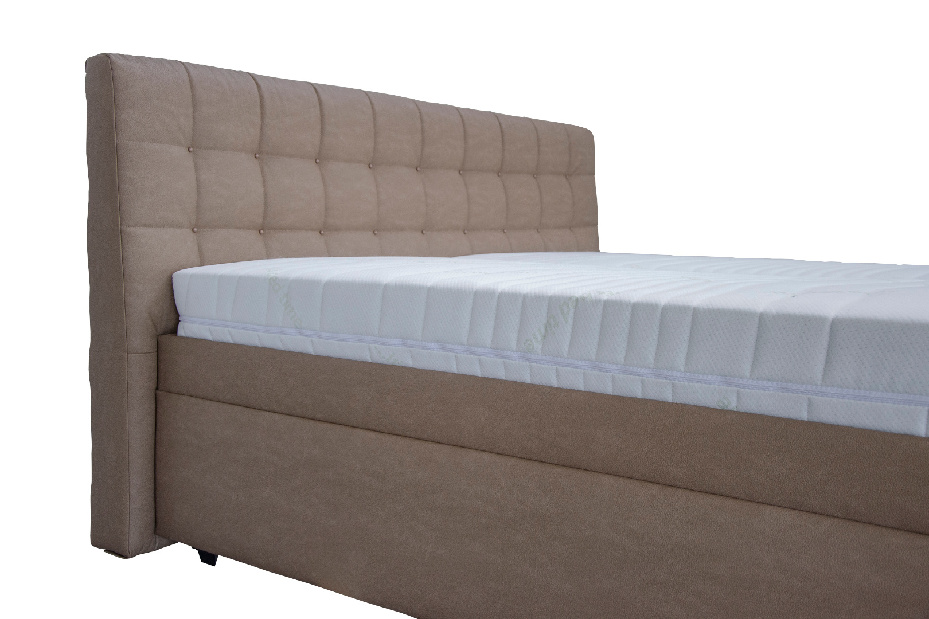 Manželská postel 160 cm Blanár Monaco (světlehnědá) (s roštem a matracím Linda)