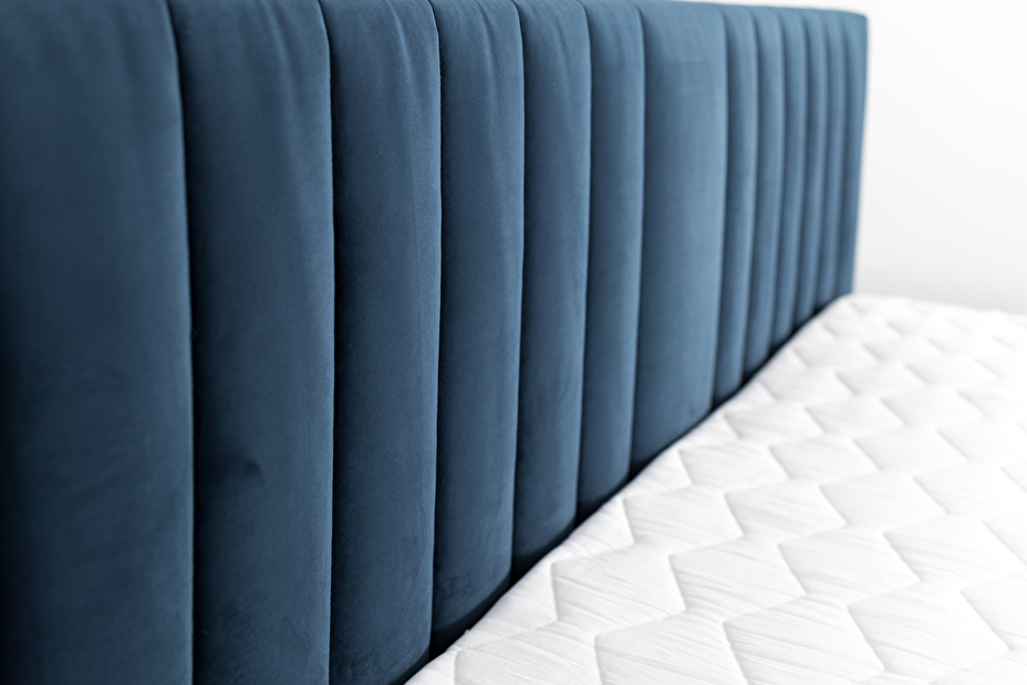 Čalouněná postel 140x200 cm Veggie (modrá)