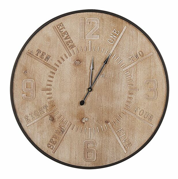 Nástěnné hodiny ø 60 cm Delora (světlé dřevo)