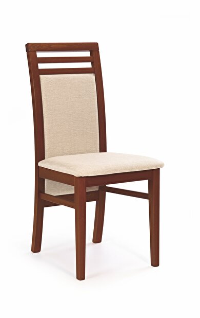 Jídelní židle Sylwek 4 (třešeň antická II + béžová)