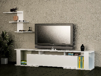 TV stolek/skříňka Grim (Bílá)