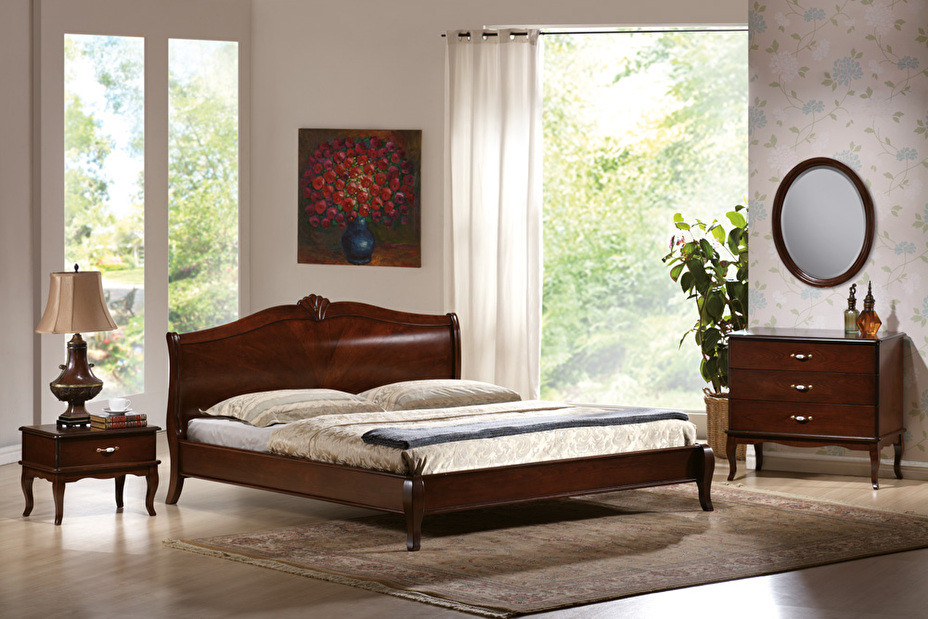 Manželská postel 160 cm Madera 351 (s roštem)