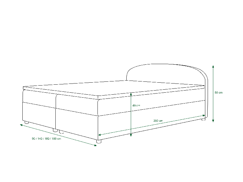 Manželská postel Boxspring 140 cm Brick Comfort (tmavě šedá + vzor pletený) (s matrací a úložným prostorem)