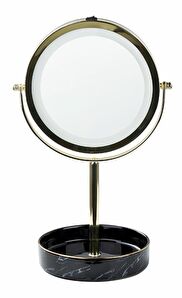 Kosmetické zrcadlo Shevaun (zlatá) (s LED osvětlením)