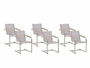 Set 6 ks. zahradních židlí COLSO (béžová)