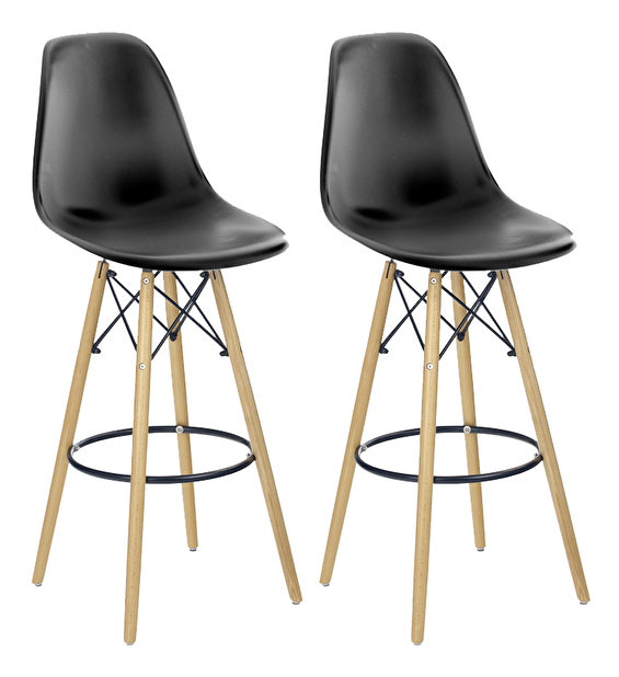 Barová židle H51 (černá) (2ks.) *výprodej