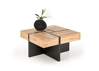 Konferenční stolek Shanell 80 (dub craft + černá)