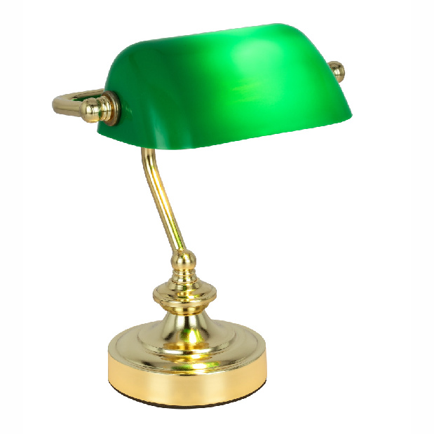 Stolní svítidlo Antique 24917 (klasické) (zlatá + zelená)