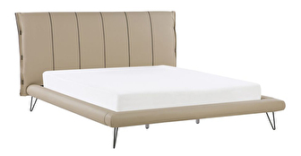 Manželská postel 180 cm BETTEA (s roštem) (béžová)