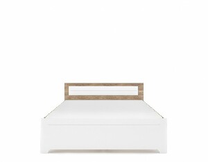 Manželská postel 160 cm Mulatto (dub Canyon + bílý lesk)