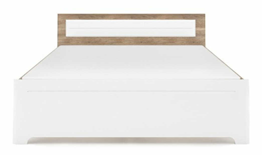 Manželská postel 160 cm Mulatto (dub Canyon + bílý lesk)