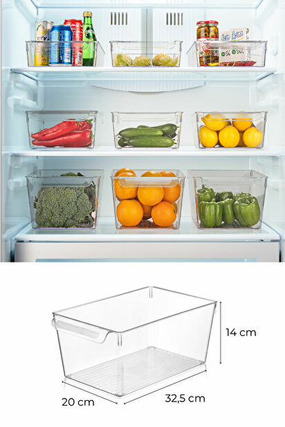 Organizér do chladničky (3 ks.) Fresco 728 (průhledná)