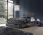 Manželská postel 160 cm Glen 160 (šedá) (s roštem a úl. prostorem)