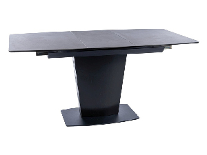 Rozkládací jídelní stůl 120-160 cm Benedict (černá + černá) (pro 4 až 6 osob)
