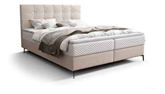 Jednolůžková postel 120 cm Infernus Bonell (béžová) (s roštem, s úl. prostorem)